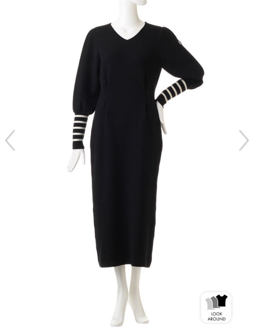 BORDERS at BALCONY ブラック ロングニットワンピース38サイズ
