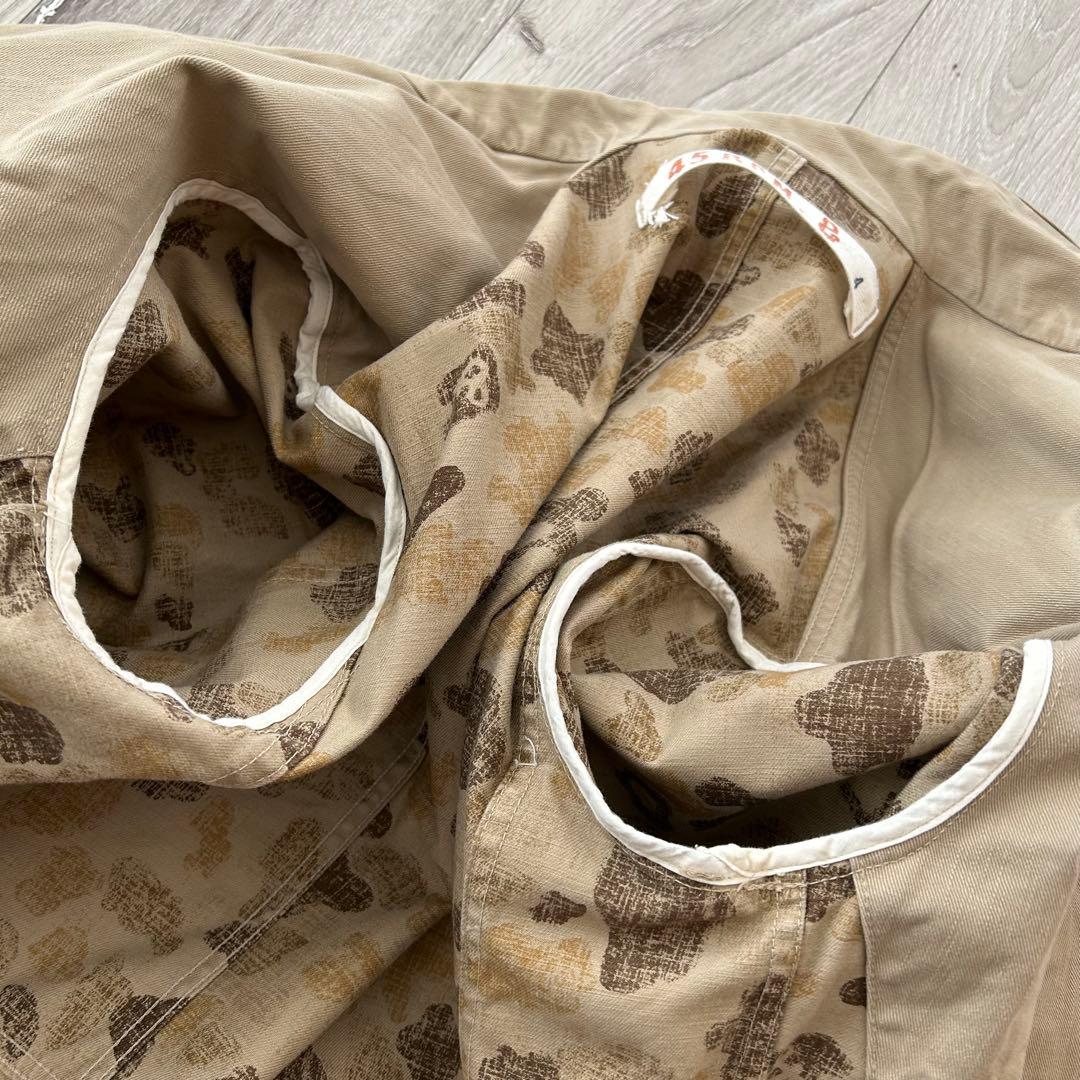 45RPM コットン テーラードジャケット カバーオール ベージュ 4 裏地カモ