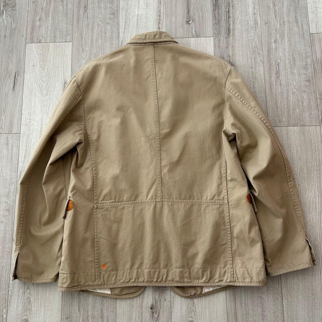 45RPM コットン テーラードジャケット カバーオール ベージュ 4 裏地カモ