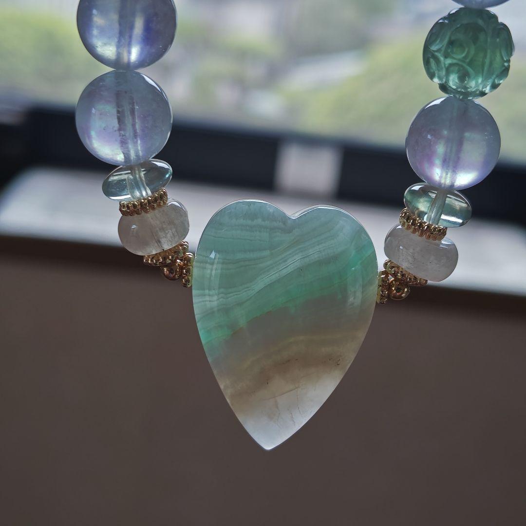 専用です♡新作♡バイカラーサーペンティン♡ふんわりグリーンアクアマリン、フローラ