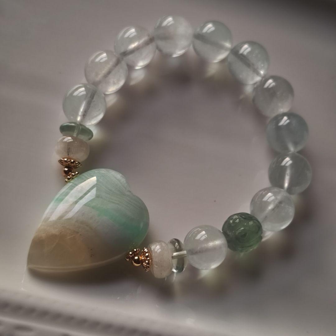 専用です♡新作♡バイカラーサーペンティン♡ふんわりグリーンアクアマリン、フローラ