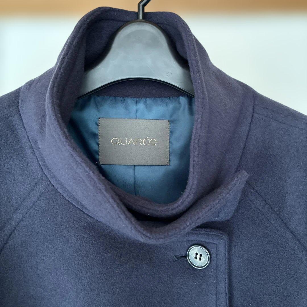 美品　QUARÉE クオリー　ダークネイビー ピーコート