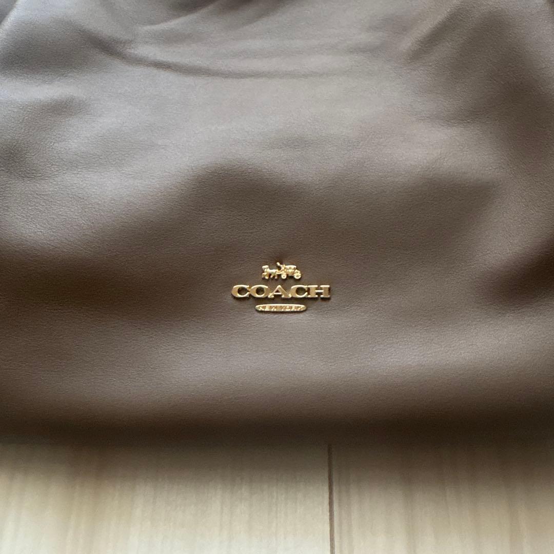 COACH ブラウン ドローストリングトートバッグ