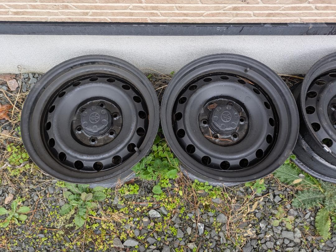 17インチ スチールホイール 4本セット ブラック　深リム