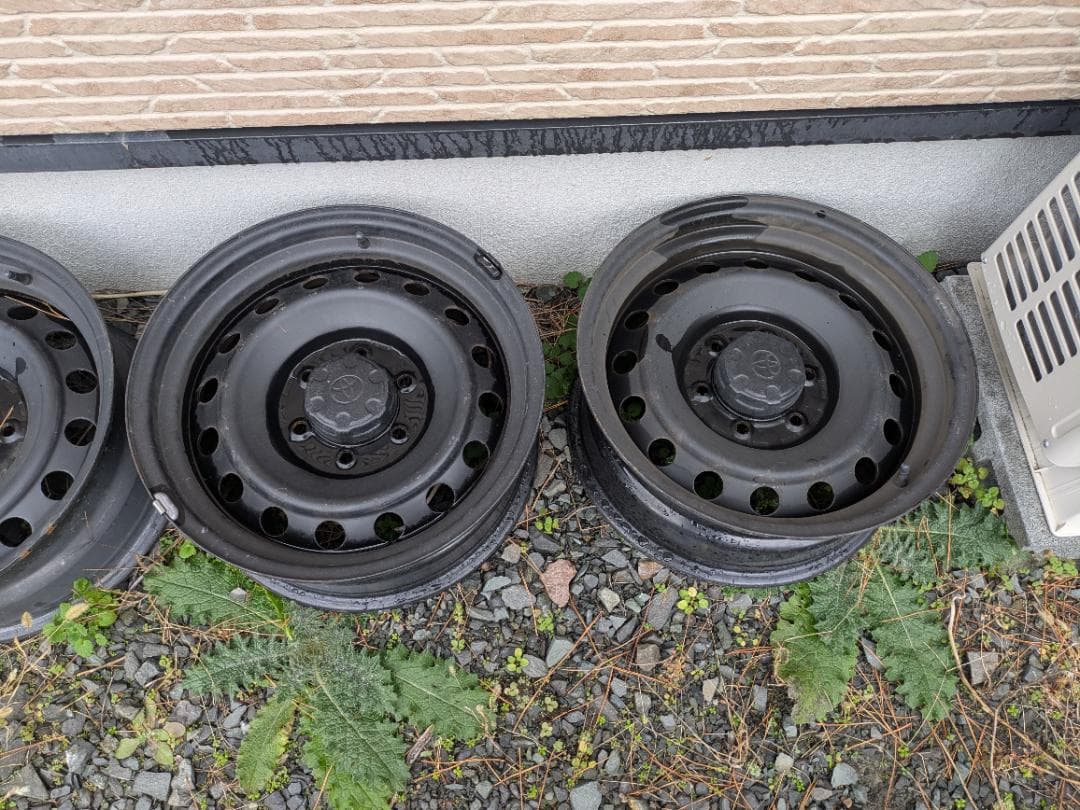 17インチ スチールホイール 4本セット ブラック　深リム