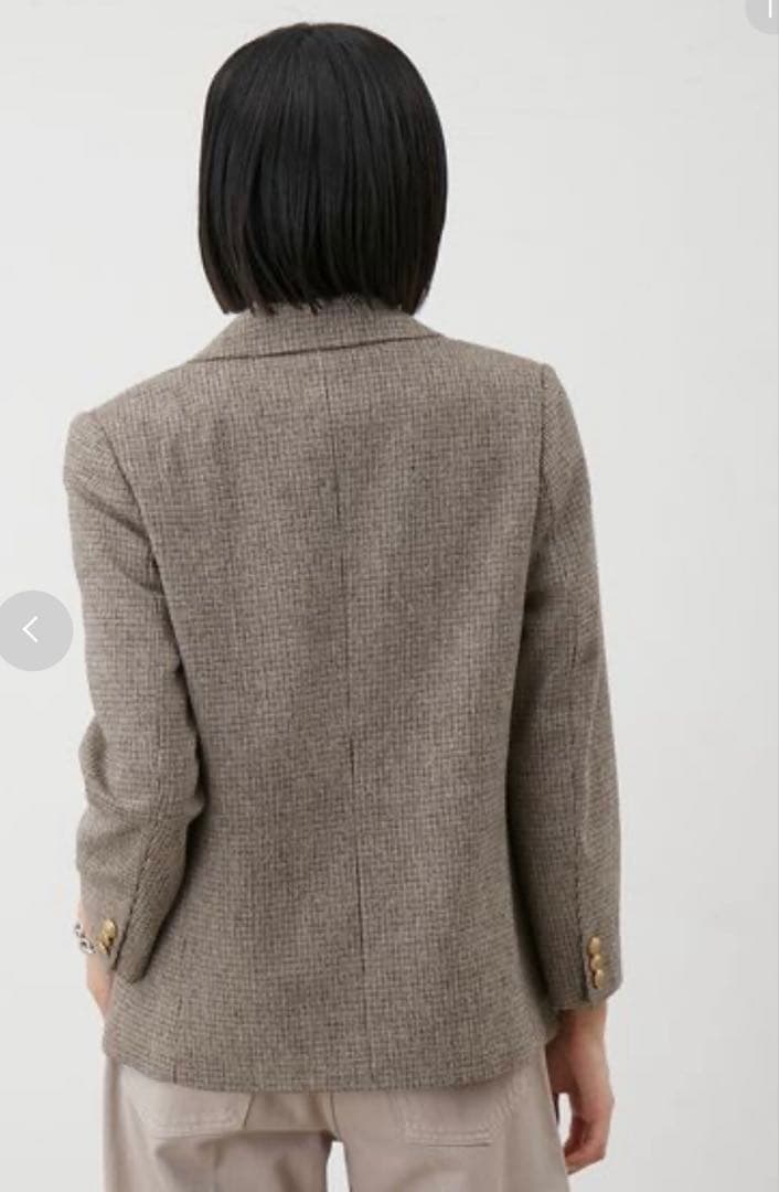 ミラ オーウェン　チェック金釦ダブルブレストブレザー　今季25年