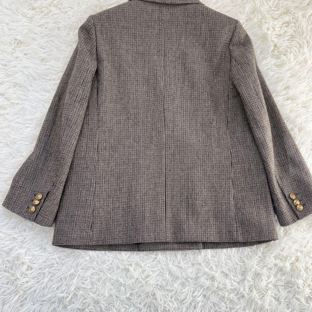 ミラ オーウェン　チェック金釦ダブルブレストブレザー　今季25年