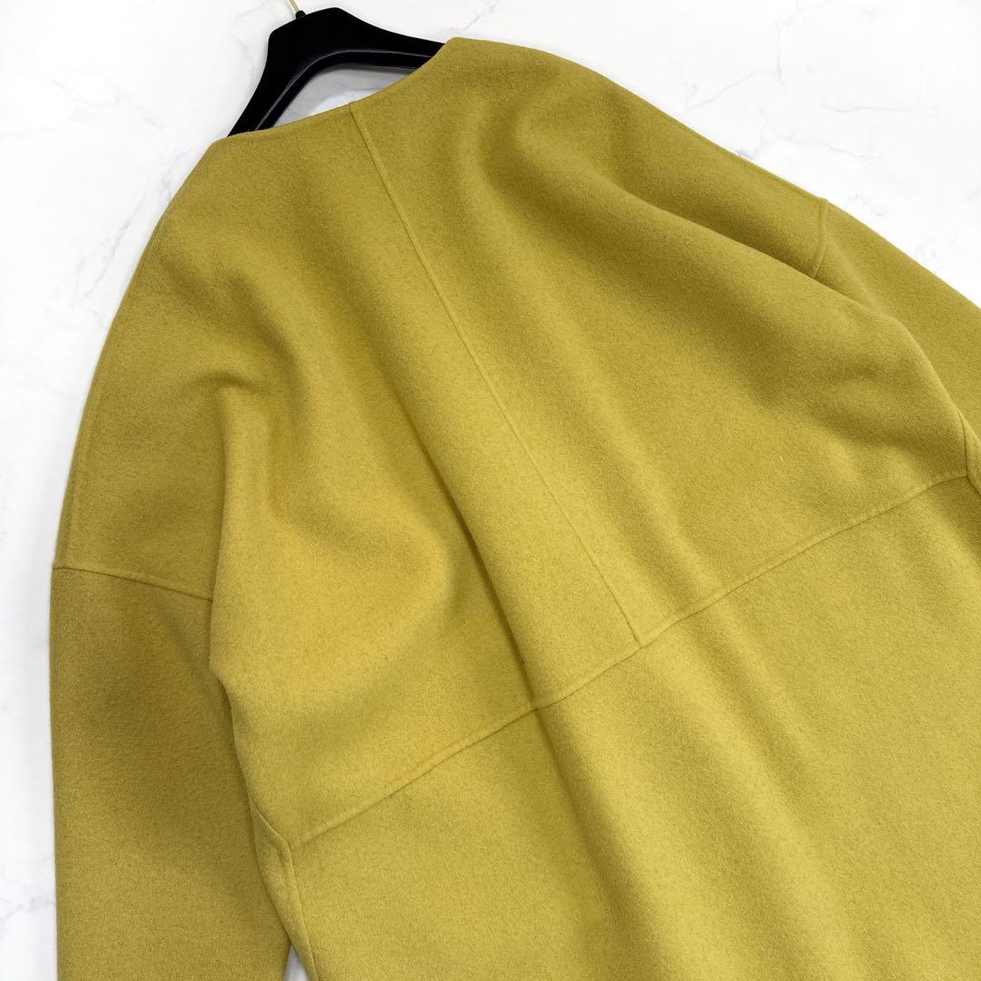 ADORE アドーア リバーシブル コート カシミヤ ダブルフェイス ノーカラー