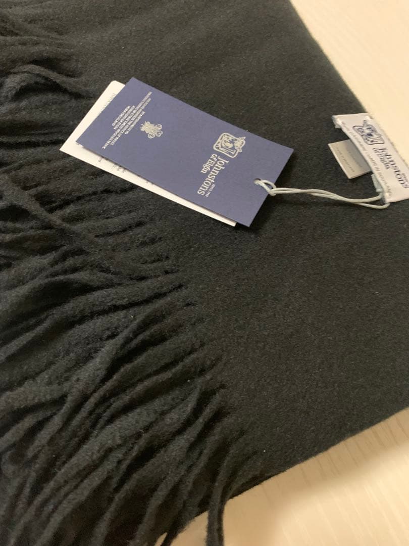 ふ*。様 JOHNSTONS ジョンストンズ マフラー 大判プレーンスカーフ　ブ