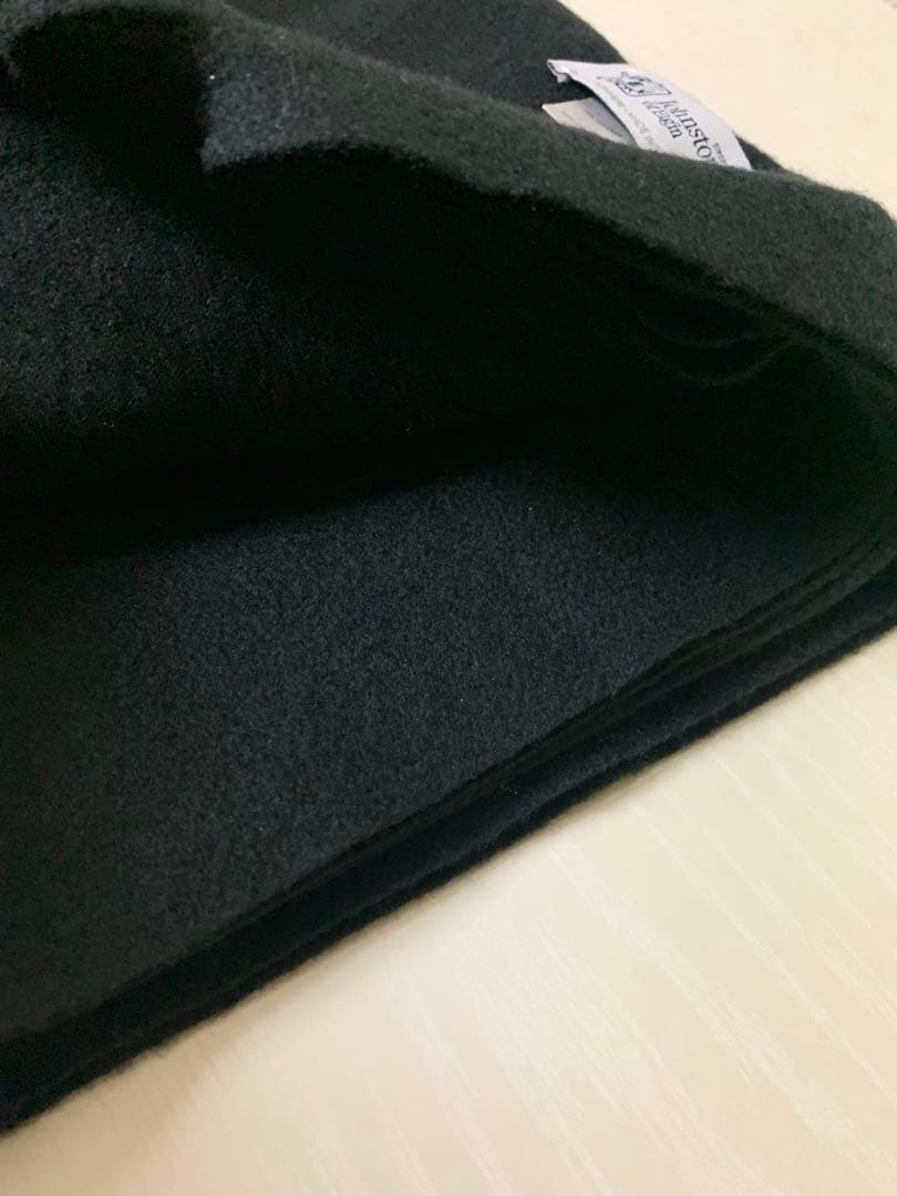 ふ*。様 JOHNSTONS ジョンストンズ マフラー 大判プレーンスカーフ　ブ