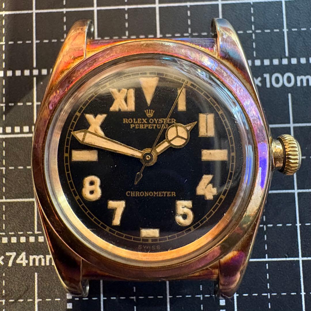 ROLEX バブルバック10KYGステンバック1944年製自動巻き