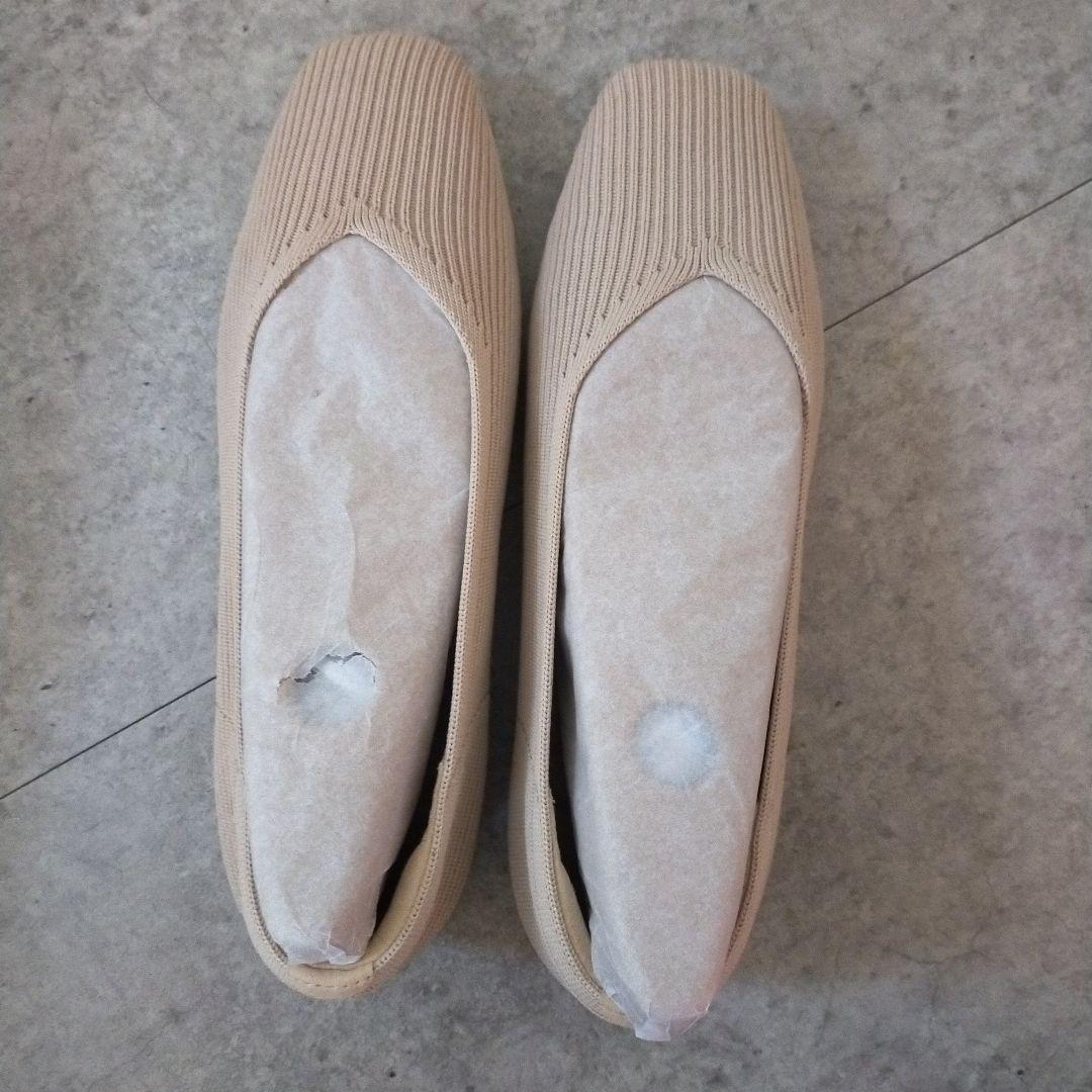 ビバイア VIVAIA フラットシューズ スクエアトゥ Vカット 【36.5】