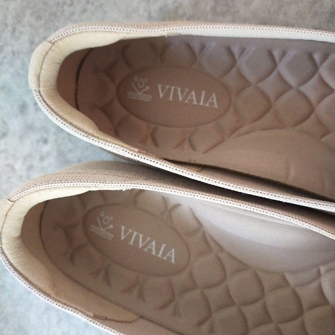 ビバイア VIVAIA フラットシューズ スクエアトゥ Vカット 【36.5】
