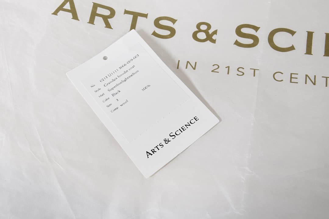 ARTS&SCIENCE Grandpa Hoodie Coat 保存袋タグ完備