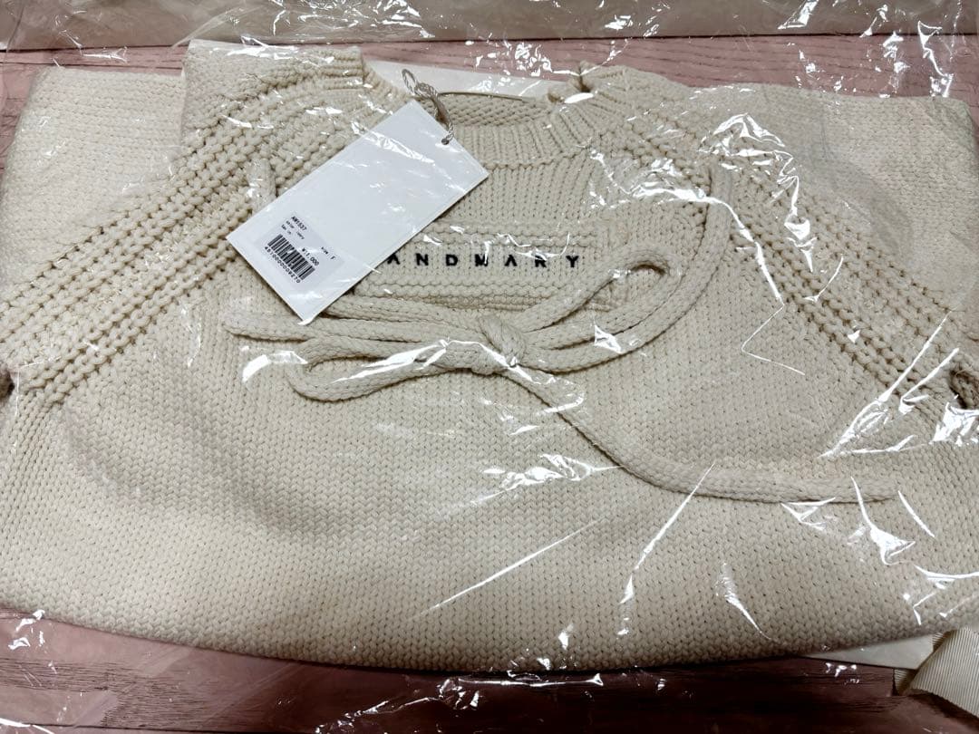 ANDMARY Casey knit tops ivory 正規品