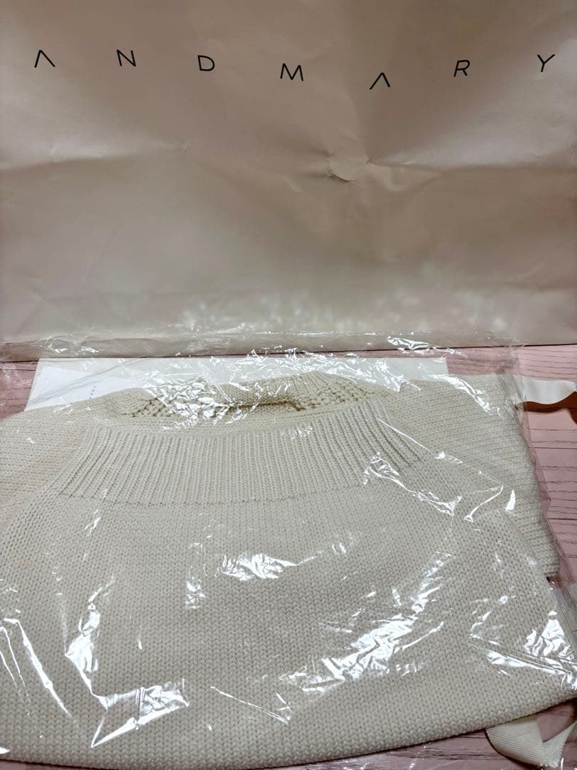 ANDMARY Casey knit tops ivory 正規品