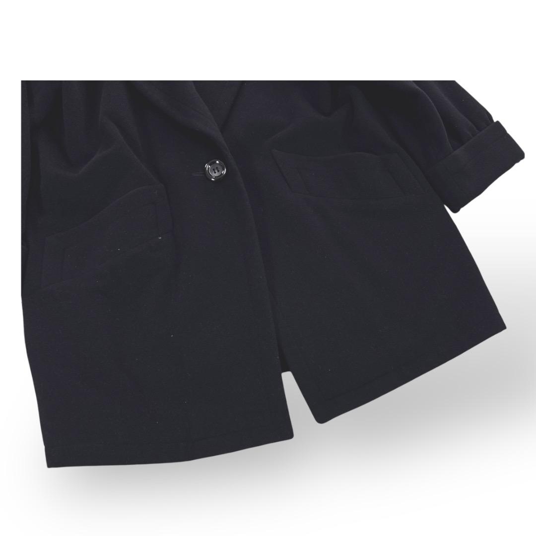 美品　YSL イヴサンローラン　コート　1ボタン　黒　ブラック　ウール