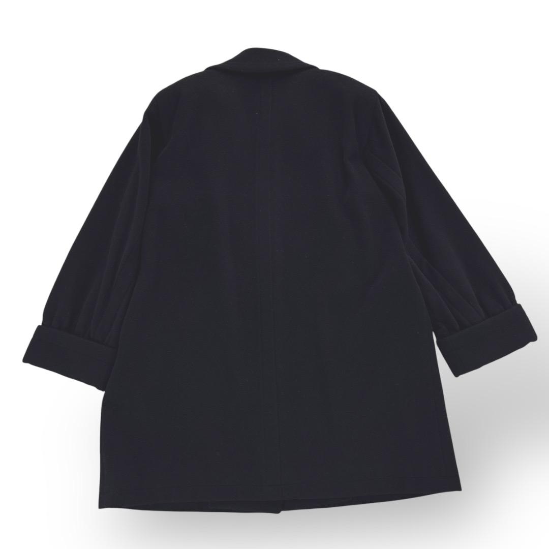 美品　YSL イヴサンローラン　コート　1ボタン　黒　ブラック　ウール