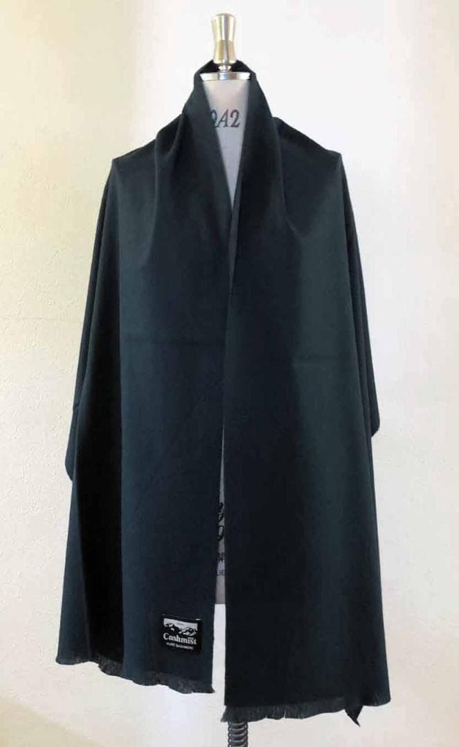 【新品未着用】カシミアストール 高品質カシミア100% 【ブラック】