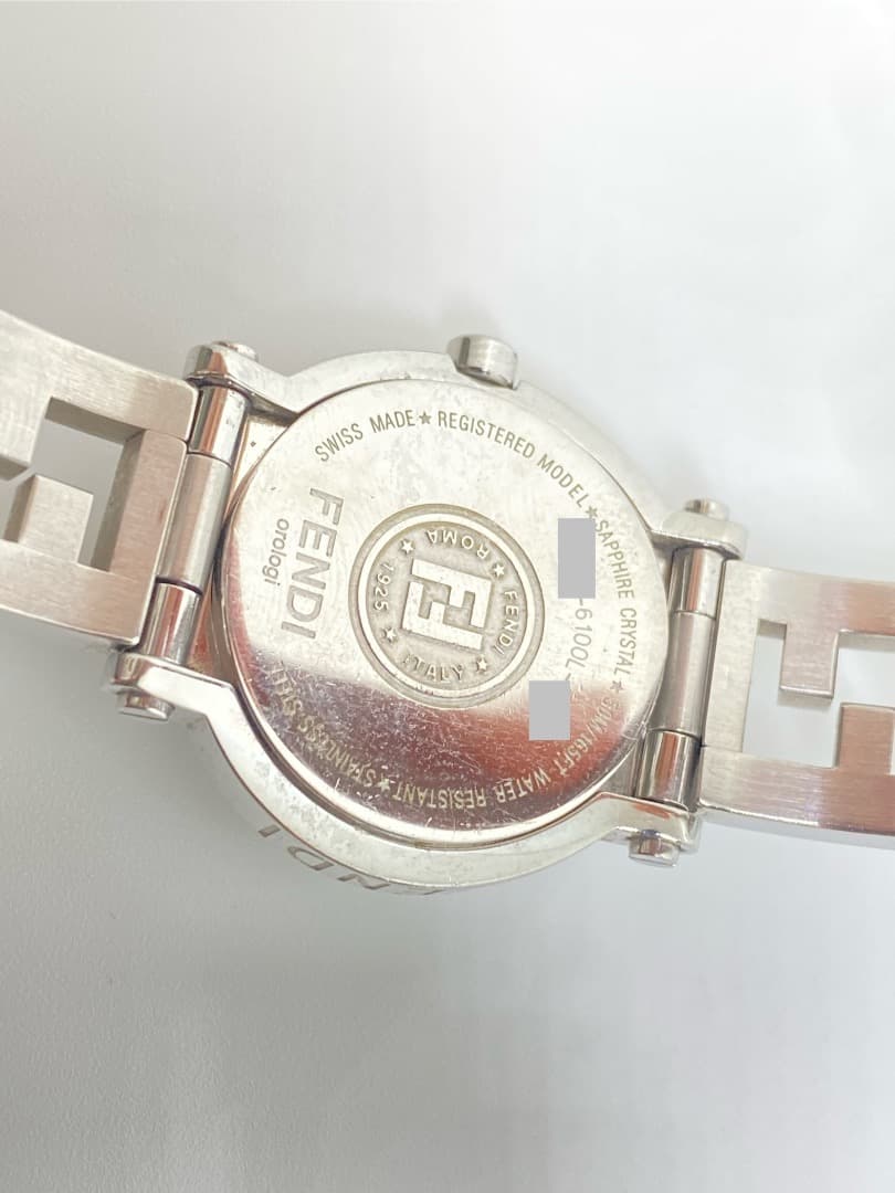 【保付・新品電池】フェンディ 6100L クアドロ ラウンド クォーツ シェル