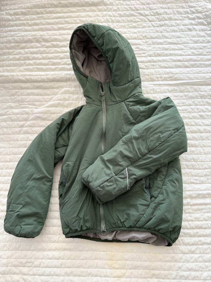 【マウンテン】ミトン付き　キッズアウター【110㎝】グリーン