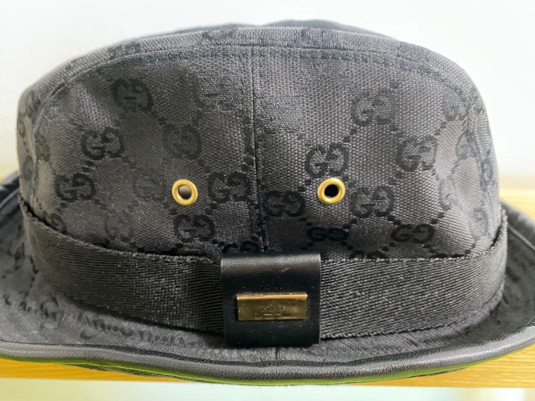 【最終値下げ！】【レア！ヴィンテージ】GUCCI ハット モノグラム 黒