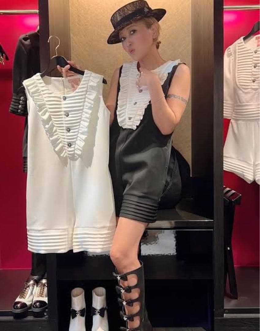 タイムセール　vaqutauxvoyage　ヴァクトー　バイカラードコンビネゾン