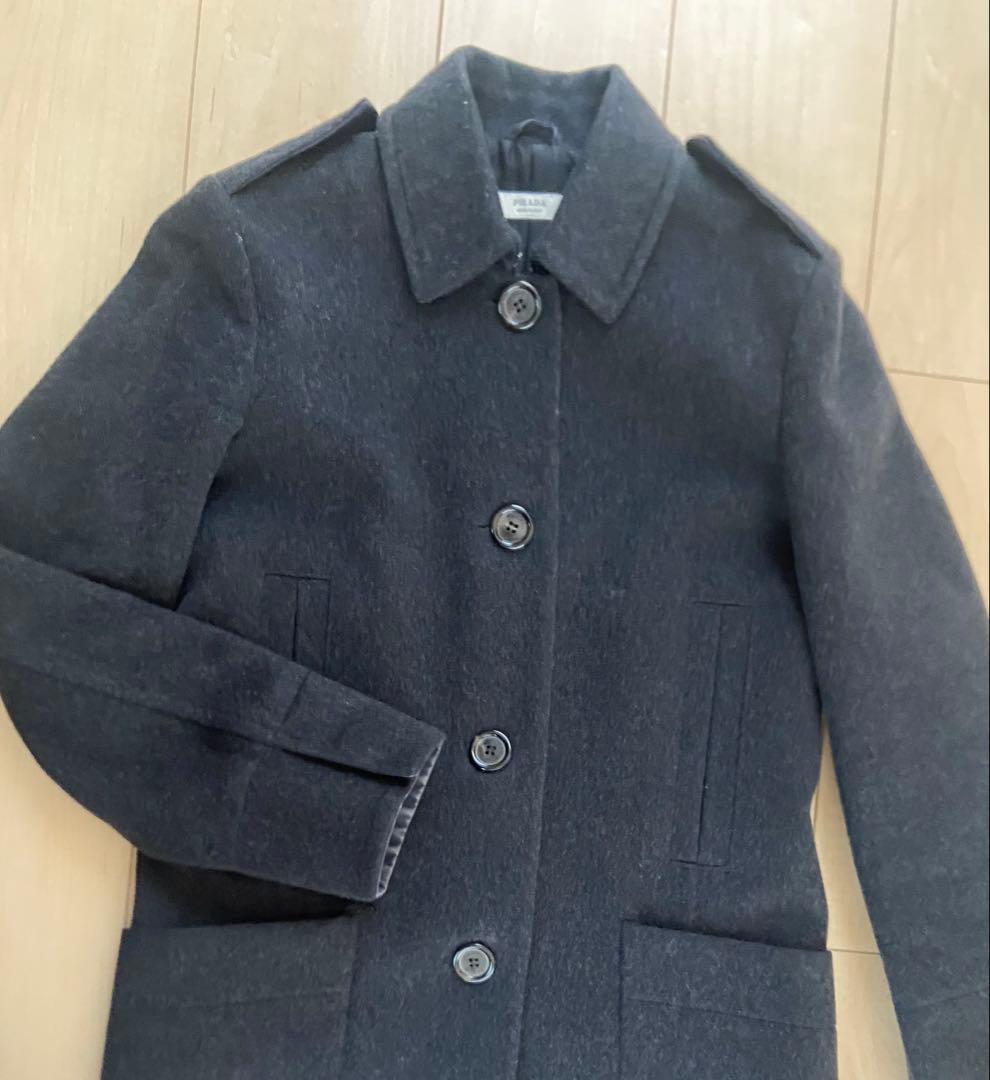 PRADA ダークグレー ロングコート
