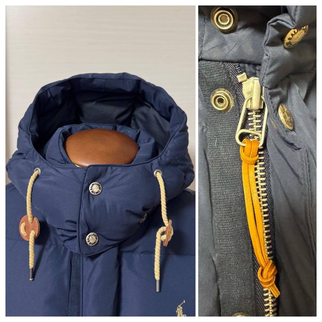 【レディース】【美品】サイズL ポロ　ラルフローレン ダウンベスト　ネイビー