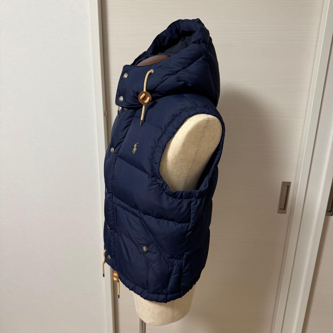 【レディース】【美品】サイズL ポロ　ラルフローレン ダウンベスト　ネイビー