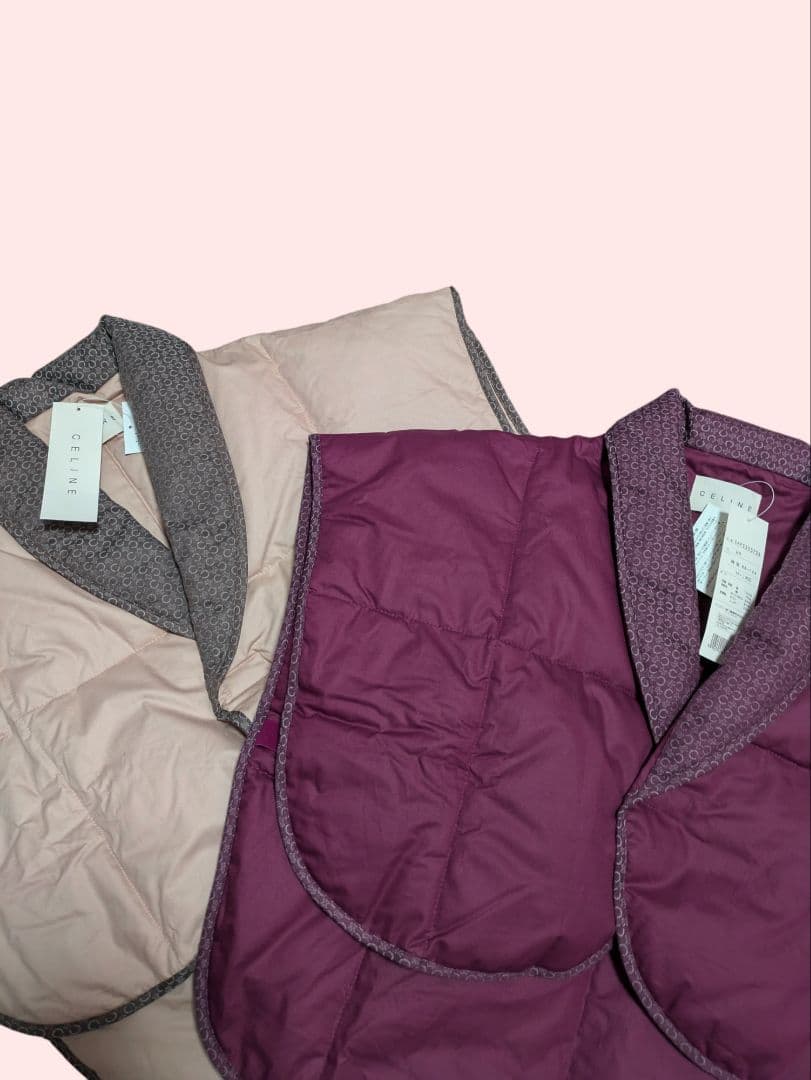 CELINE セリーヌ ダウンベスト マカダム 総柄 フェザー 日本製 M L