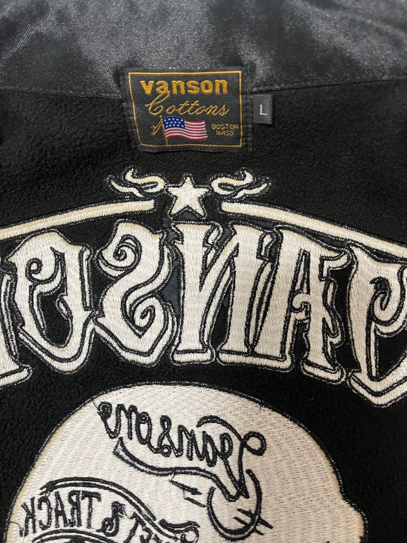Vanson ブラックジャケット スカルデザイン
