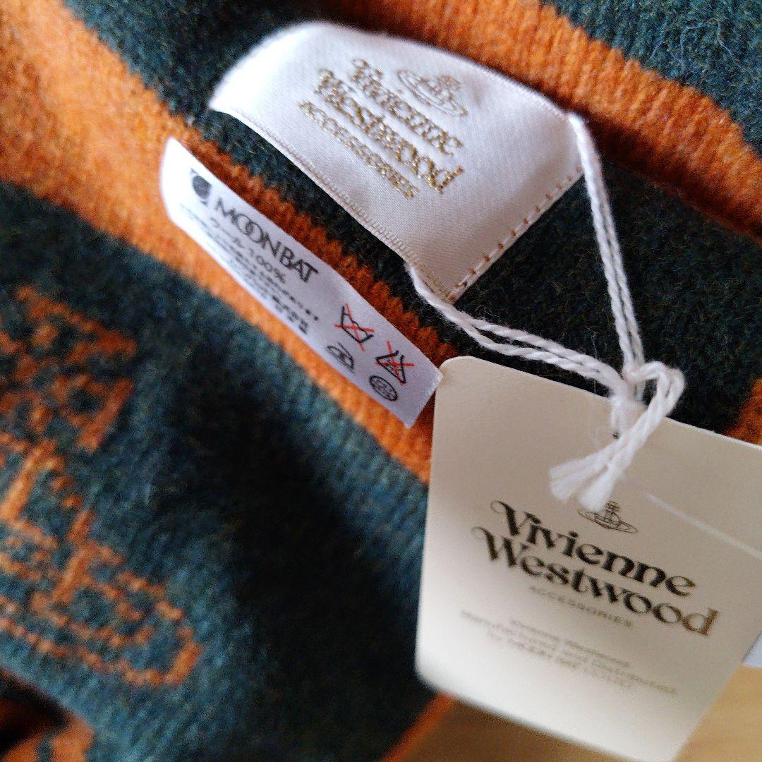 【新品未使用】ヴィヴィアンウエストウッド ポンポン付きマフラー　WOOL１００%