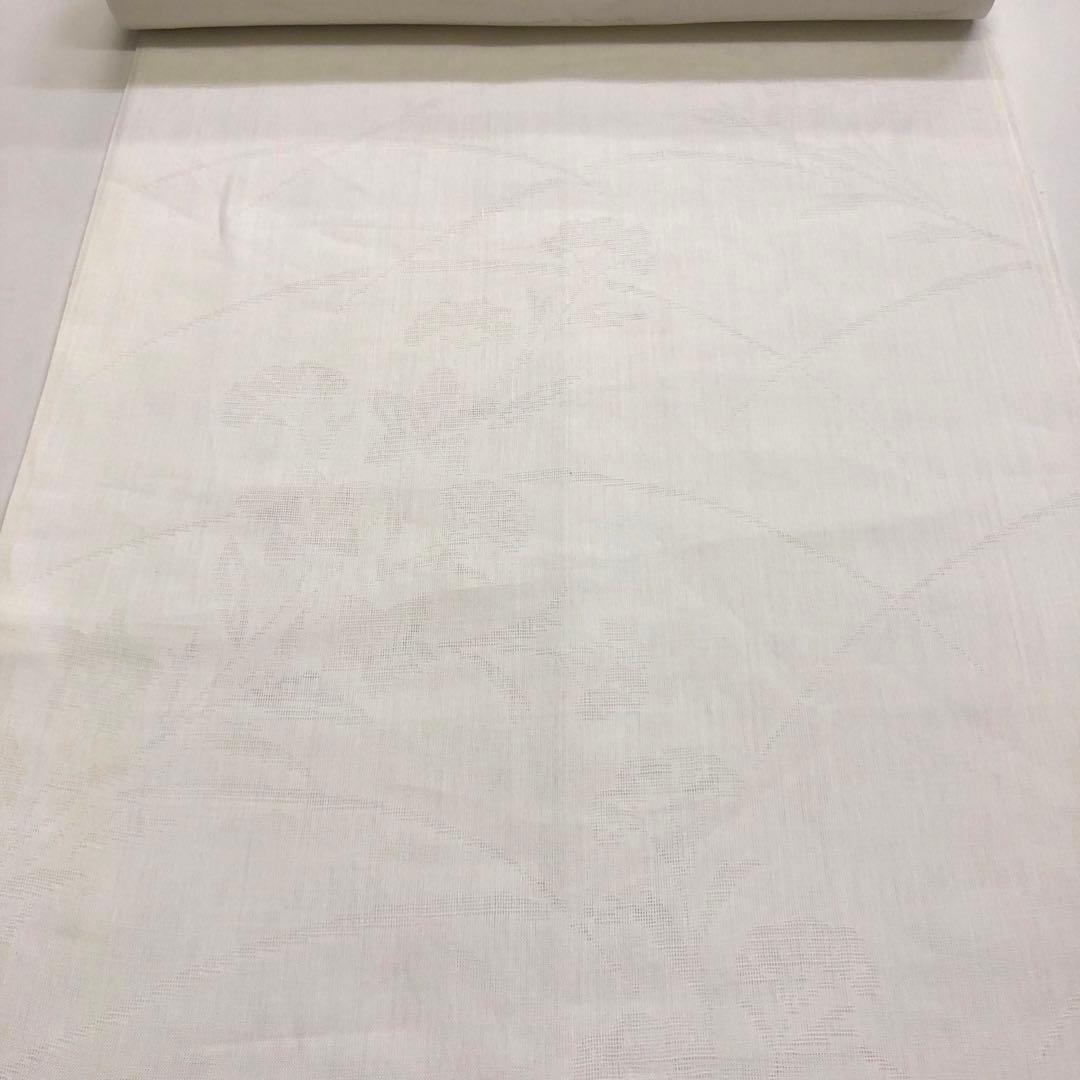 本麻 白 長襦袢 反物 本場 小千谷 紋紗 夏 涼しげ
