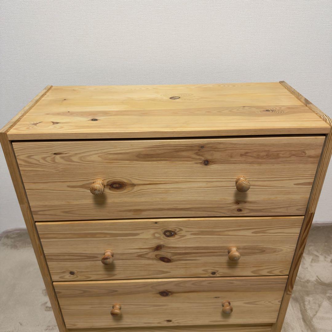 IKEA RAST パイン材 3段チェスト 収納