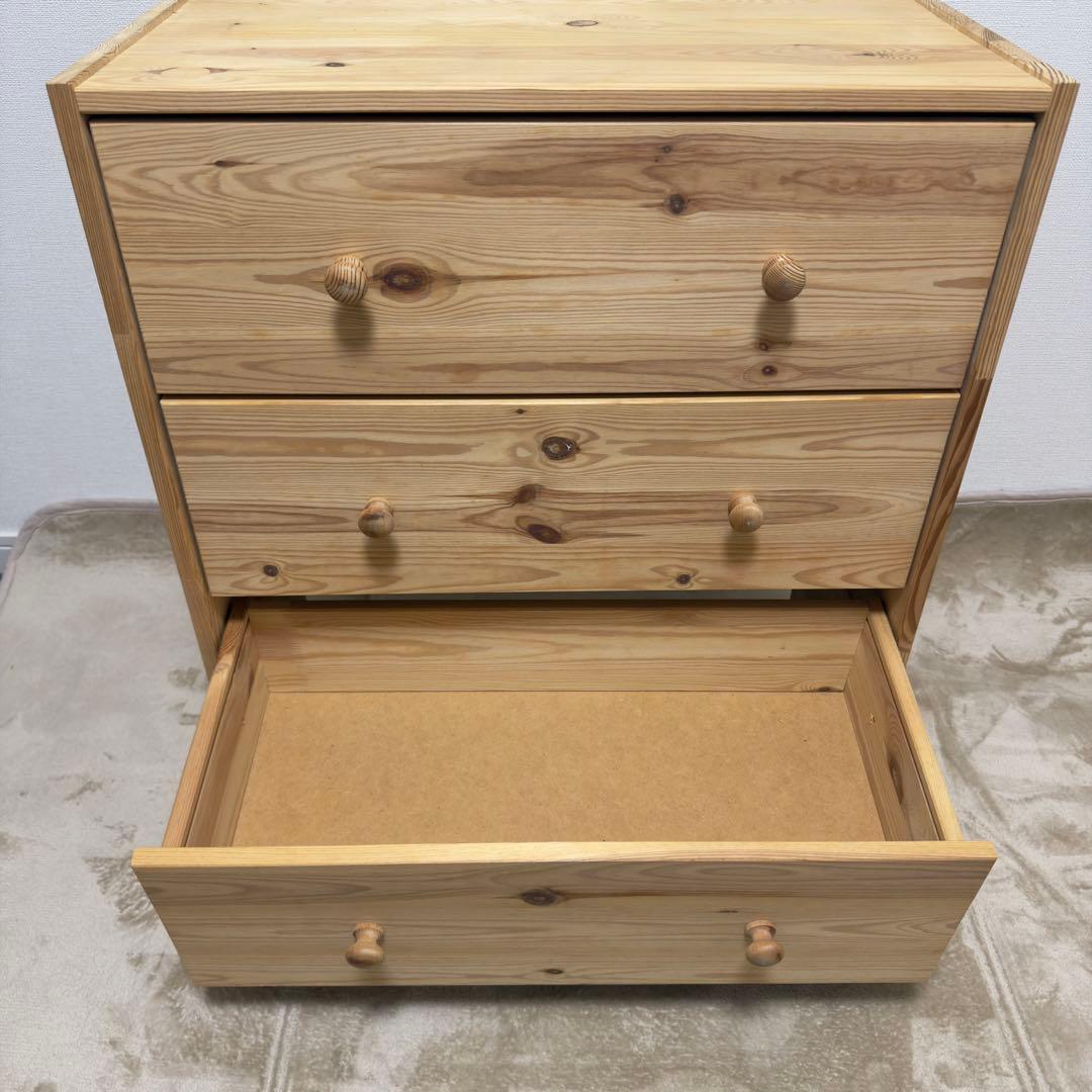 IKEA RAST パイン材 3段チェスト 収納