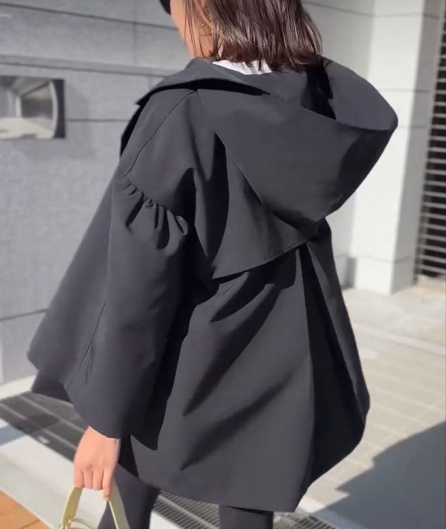 Liten キュービックトレンチコート　ダークネイビー