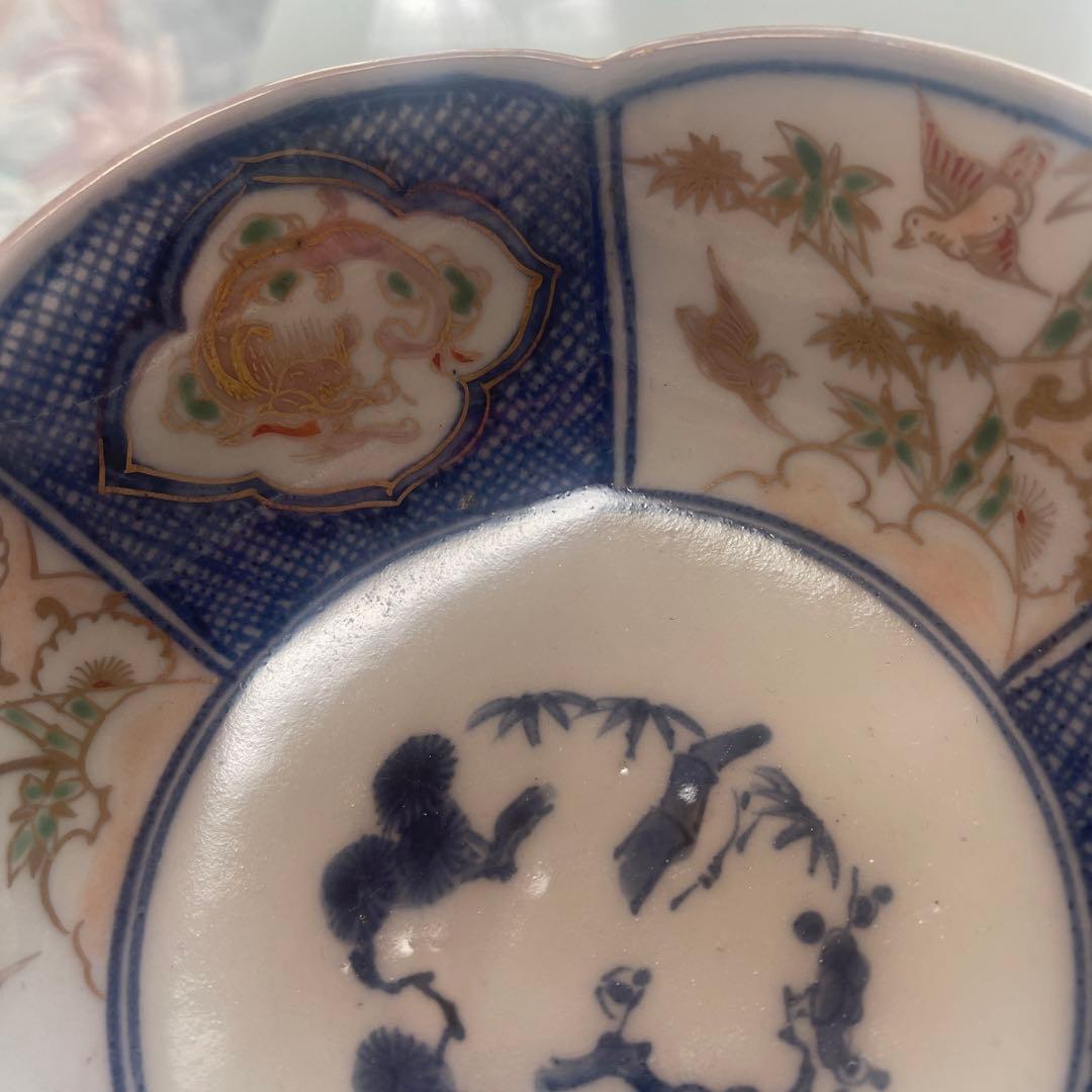 江戸時代　柿右衛門　渦福　金襴手　なます皿2枚