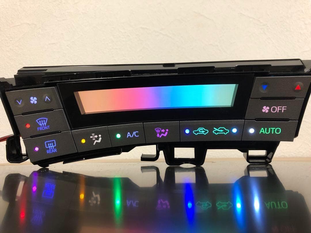 【自動色変化仕様】ZVW30 プリウス　後期　エアコンパネル　LED打ち替え t