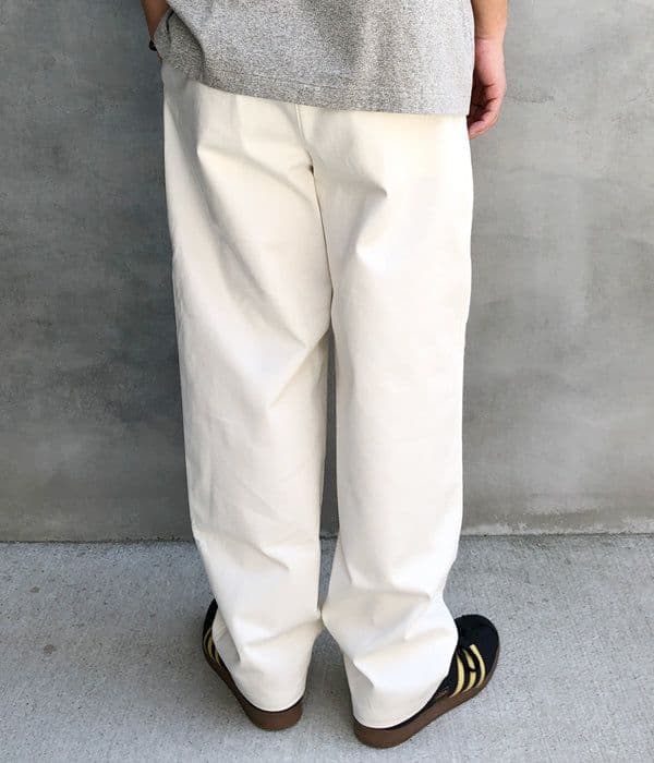 パンツ DESCENDANT DC-3 TWILL TROUSERS White