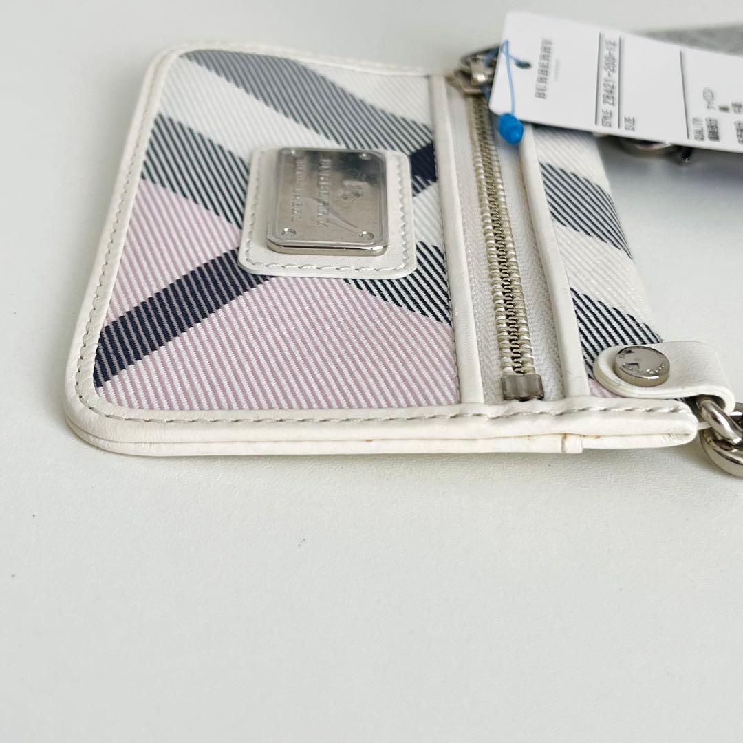 新品✨ バーバリーブルーレーベル チェーンウォレット チェック ホースロゴ