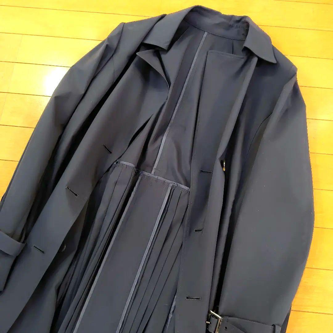 レリアン 可憐プリーツ近年モデル濃紺ネイビー トレンチコート 11L