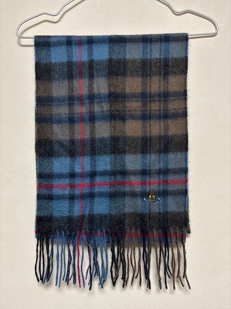 Vivienne Westwood マフラー チェック柄 カシミヤ100 %