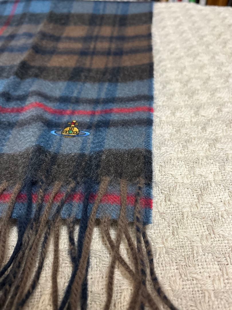 Vivienne Westwood マフラー チェック柄 カシミヤ100 %