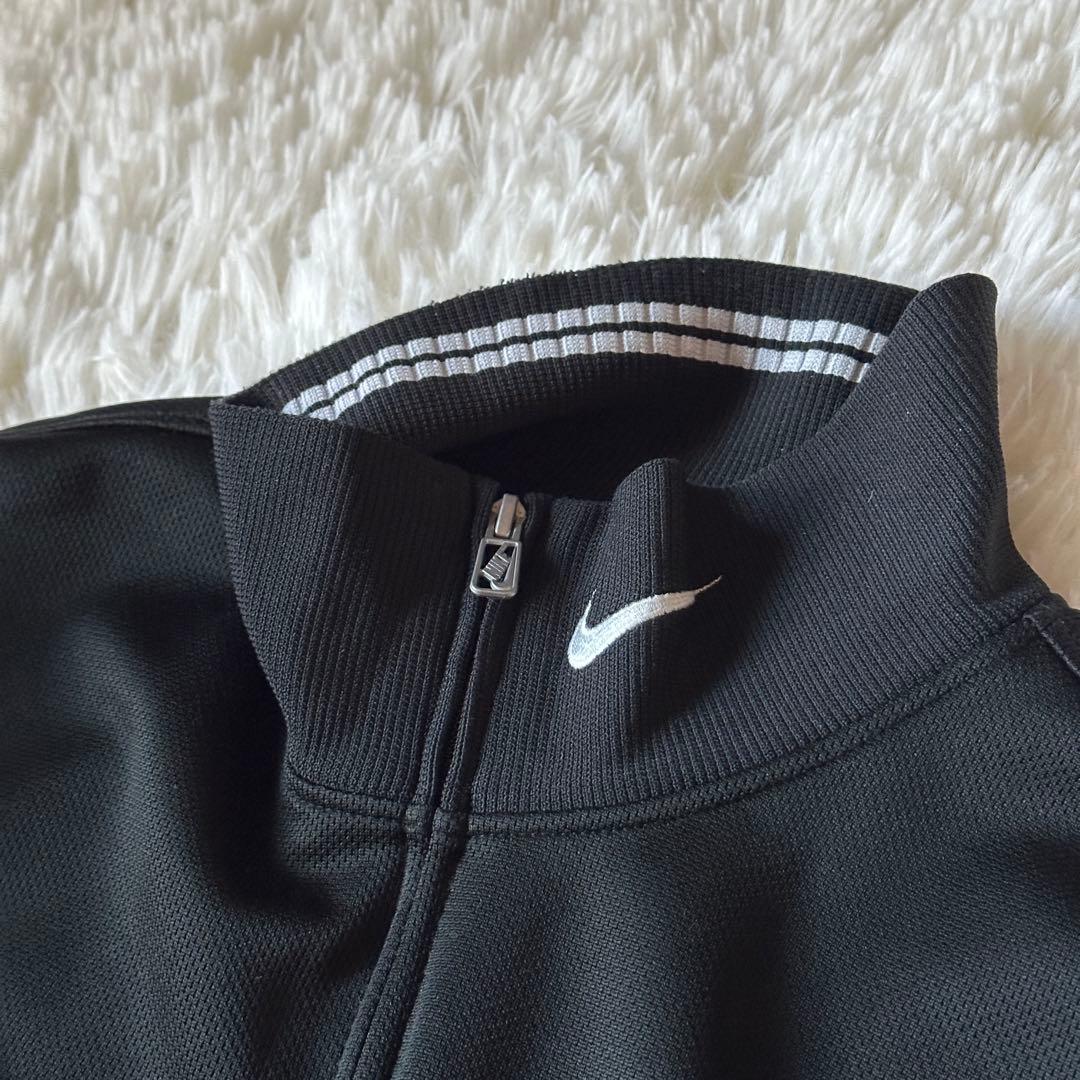 希少 NIKE トラックジャケット 銀タグ 刺繍ロゴ 90s ブラック XL