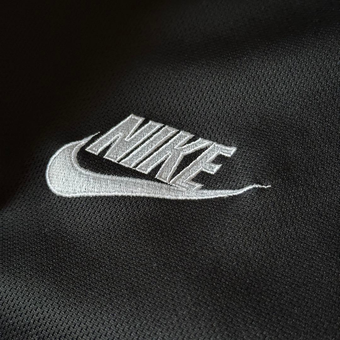 希少 NIKE トラックジャケット 銀タグ 刺繍ロゴ 90s ブラック XL