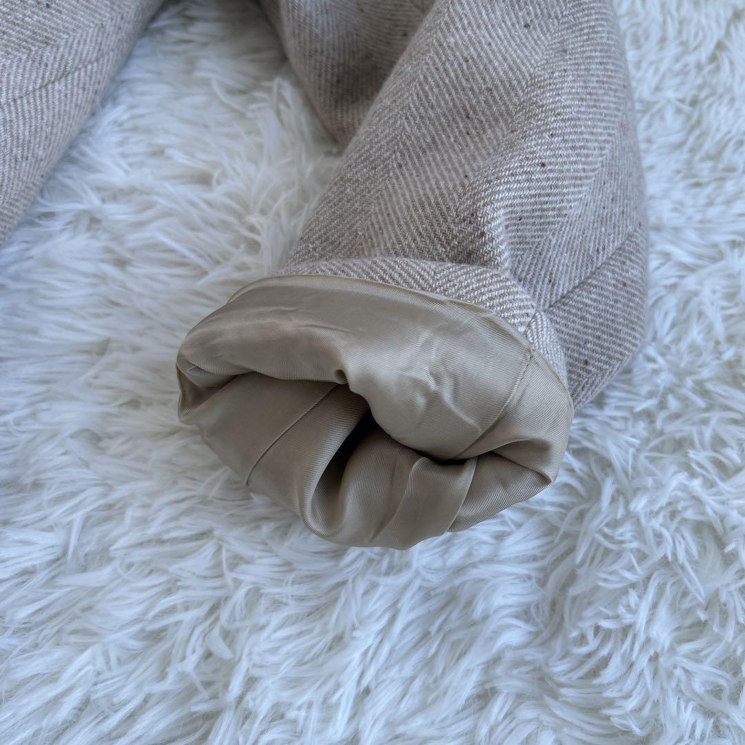 ✨美品✨フレームワーク シングルジャケットコート シルク混 ヘリンボーン