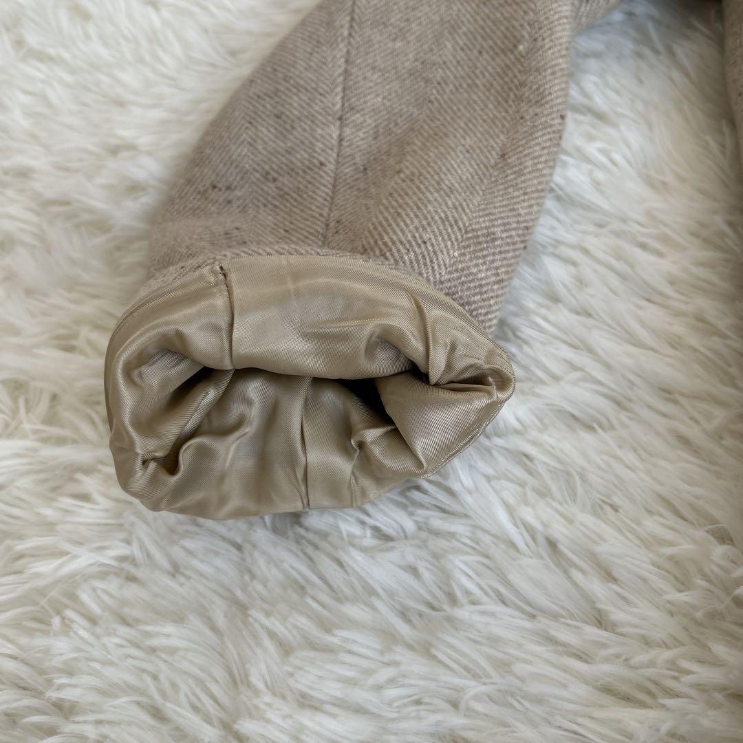 ✨美品✨フレームワーク シングルジャケットコート シルク混 ヘリンボーン