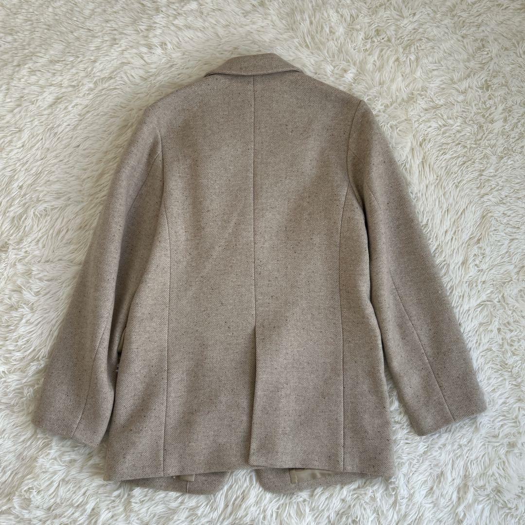 ✨美品✨フレームワーク シングルジャケットコート シルク混 ヘリンボーン