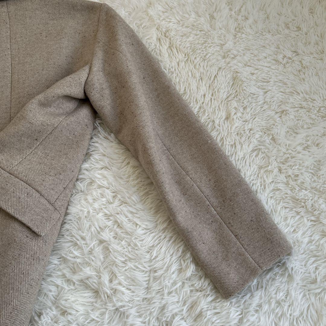 ✨美品✨フレームワーク シングルジャケットコート シルク混 ヘリンボーン